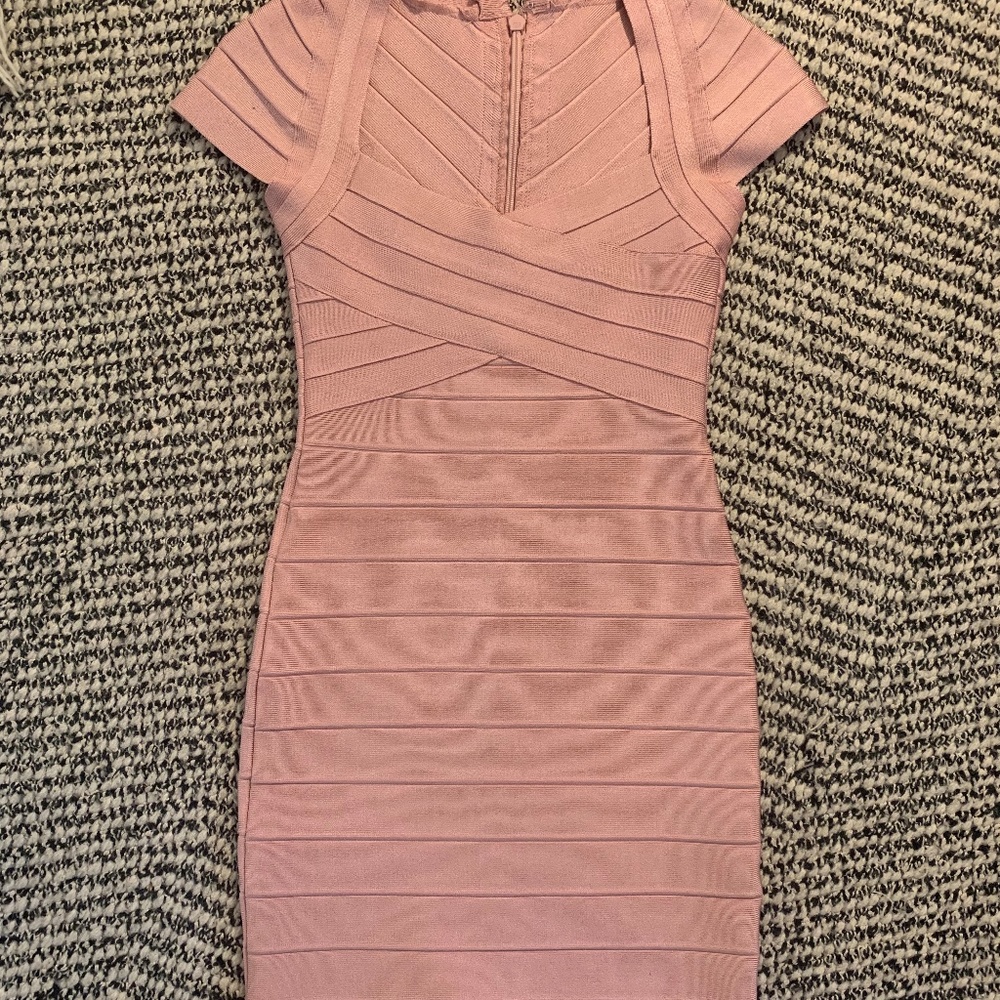 Pink Bandage Bodycon Dress